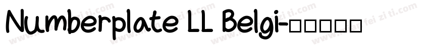 Numberplate LL Belgi字体转换